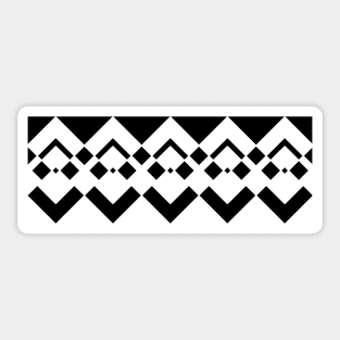 Abstract geometric pattern - black and white. Sticker